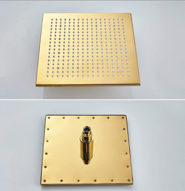 shower head 12 inch gold