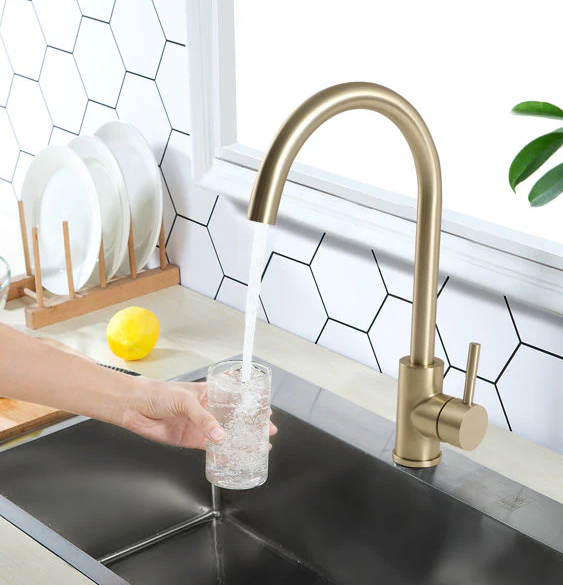 faucet kitchen gold