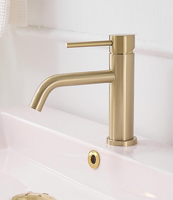 basin faucet gold